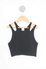 blusa zara kids preta com recortes