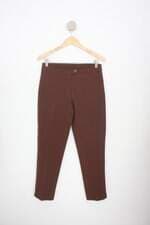 calça de tecido feminina marrom