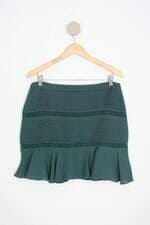 saia Le Lis Blanc feminina verde com bordado e forro