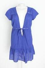 blusa C&A feminina azul com recortes