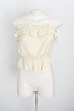 blusa sem alças feminina amarela com sobreposição