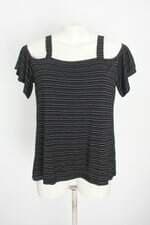 blusa luktal feminina preta com brilho