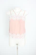 blusa borboleta plus feminina rosa com bordado