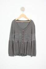 cardigan agridoce kids cinza com brilho