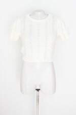 blusa H&m feminina off white com transparência