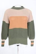 blusa de tricô feminina colorida