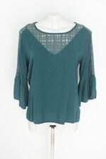 blusa feminina verde com renda