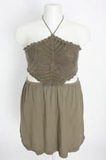vestido aerie feminino verde com recortes