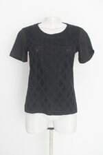 blusa criatiff feminina preta com recortes