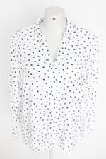 camisa C&A feminina branca estampada