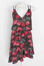 vestido C&A feminino preto floral