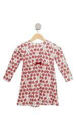 Vestido Leite De Coco kids estampado com pregas