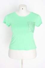 blusa merish feminina verde com barra mullet e paetê