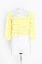 blusa renner feminina amarela xadrez