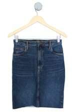 saia jeans Animale feminina com fenda