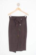 saia zara feminina marrom