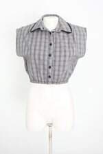 blusa renner feminina xadrez com ombreira