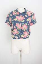 camisa cropped marisa feminina floral 