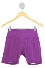 shorts de academia honey be feminino roxo com cós com elástico