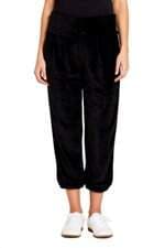 calça de tecido iodice feminina preta com forro e pregas