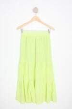 saia feminina verde com fenda