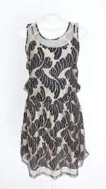 vestido le ricard feminino bicolor com forro