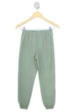 calça de tecido bi&gu kids verde com cós com elástico