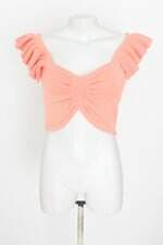 cropped de tricô feminino laranja