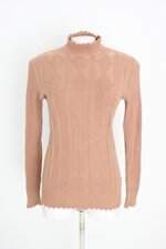 blusa de malha aw modas feminina marrom