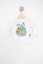 camiseta manga longa bb básico kids branca com silk