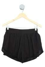 shorts de academia Centauro feminino preto com cós com elástico e forro