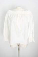 blusa Carbanna feminina off white com franzido