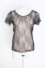 blusa Maria Filó feminina bicolor com transparência