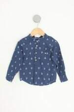 camisa tip top kids azul estampada