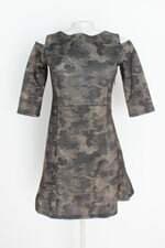 vestido raizz feminino militar com ilhós
