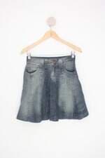 saia jeans renner feminina azul