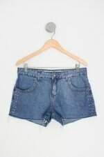 shorts marisa feminino azul com hotfix