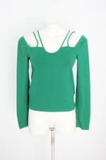 blusa clock house feminina verde com tiras