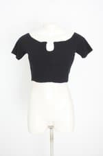 cropped just for you feminino preto com meio forro