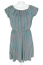 vestido C&A feminino estampado com forro e pregas