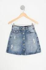 saia jeans ellus feminina azul