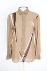 camisa feminino marrom estampada