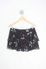 saia blessed feminina estampada com forro e sobreposição