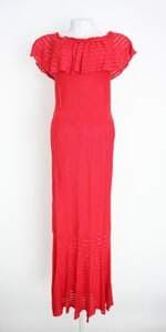 vestido hit feminino vermelho com babado