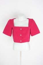 blusa tricomix feminina rosa com aplique