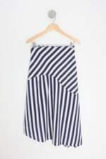 saia vick star feminina  listrada com assimetria e forro