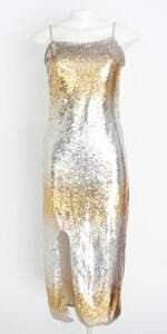 vestido fórum feminino furta-cor com paetê