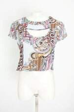 blusa silver fox feminina estampada com recortes