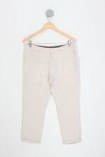 calça de tecido zara feminina bege
