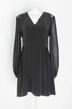 vestido sacada feminino preto com renda